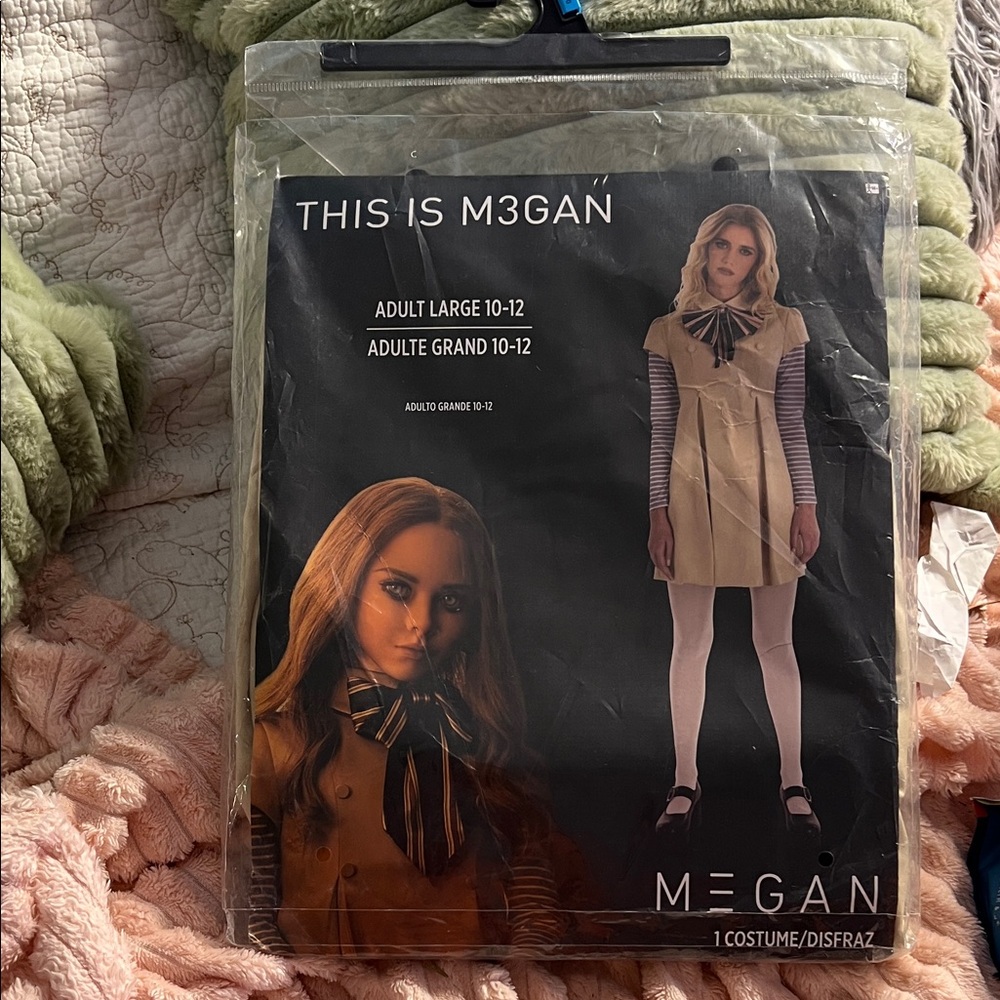 M3GAN Adult Costume with Striped Bow NWT